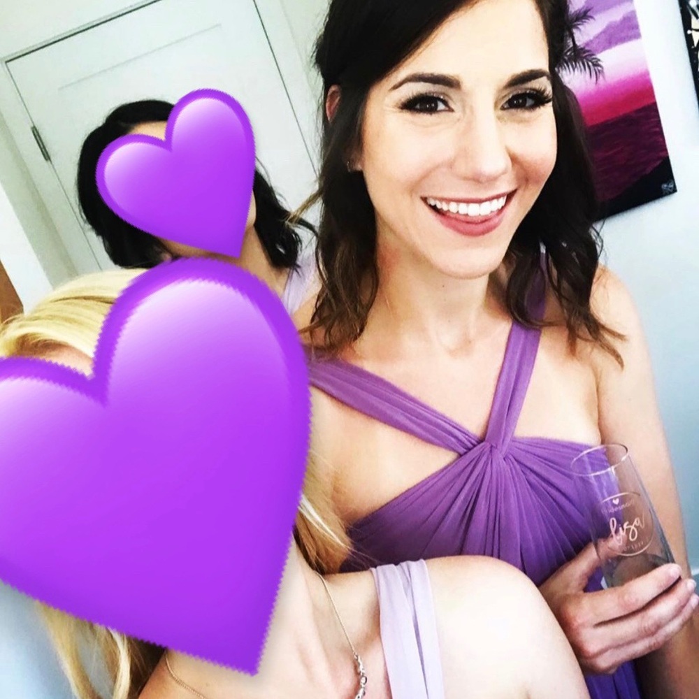 David’s Bridal Bridesmaid Dress 💜 Y-neck 6 💜